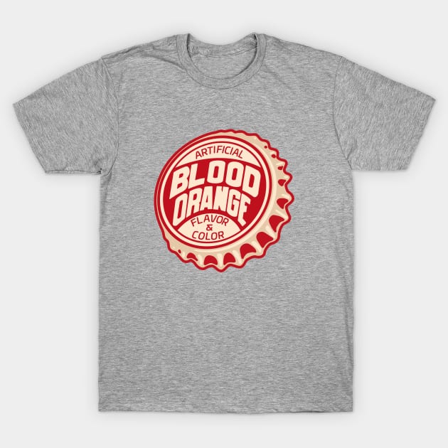 Vintage Generic Blood Orange Soda Bottlecap T-Shirt by StudioPM71